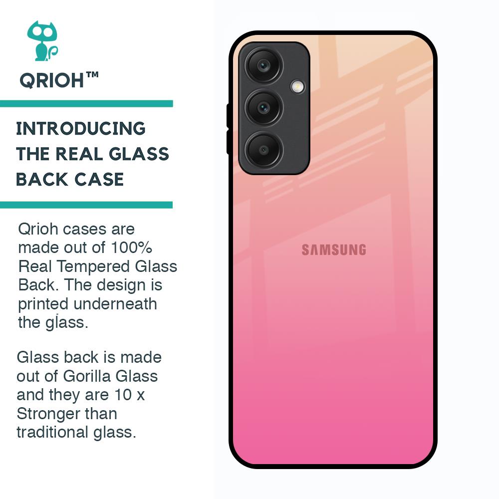 Pastel Pink Gradient Glass Case For Samsung Galaxy A25 5G