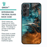 Golden Splash Glass Case for Samsung Galaxy A25 5G