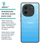 Wavy Blue Pattern Glass Case for IQOO 12 5G