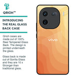Orange Curve Pattern Glass Case for IQOO 12 5G