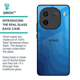 Blue Wave Abstract Glass Case for IQOO 12 5G