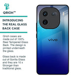 Blue Rhombus Pattern Glass Case for IQOO 12 5G