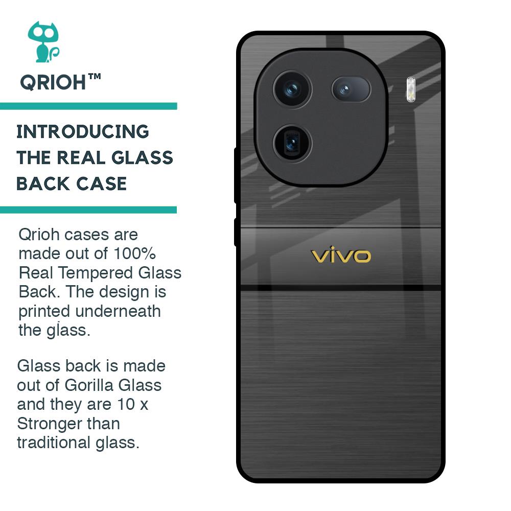 Grey Metallic Glass Case For IQOO 12 5G