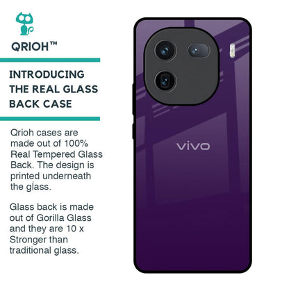 Dark Purple Glass Case for IQOO 12 5G