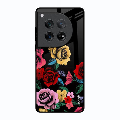 Floral Decorative Oneplus 12 Glass Back Cover Online