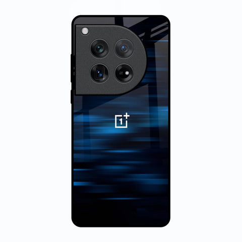 Blue Rough Abstract Oneplus 12 Glass Back Cover Online