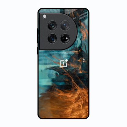 Golden Splash Oneplus 12 Glass Back Cover Online