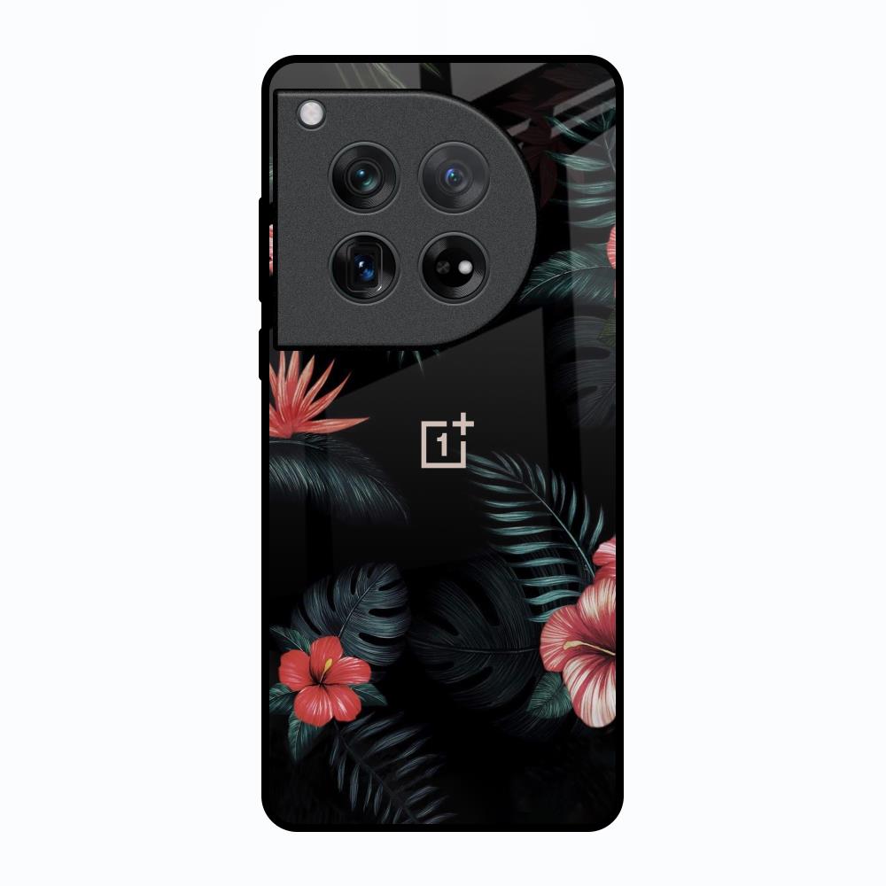 Tropical Art Flower Oneplus 12 Glass Back Cover Online