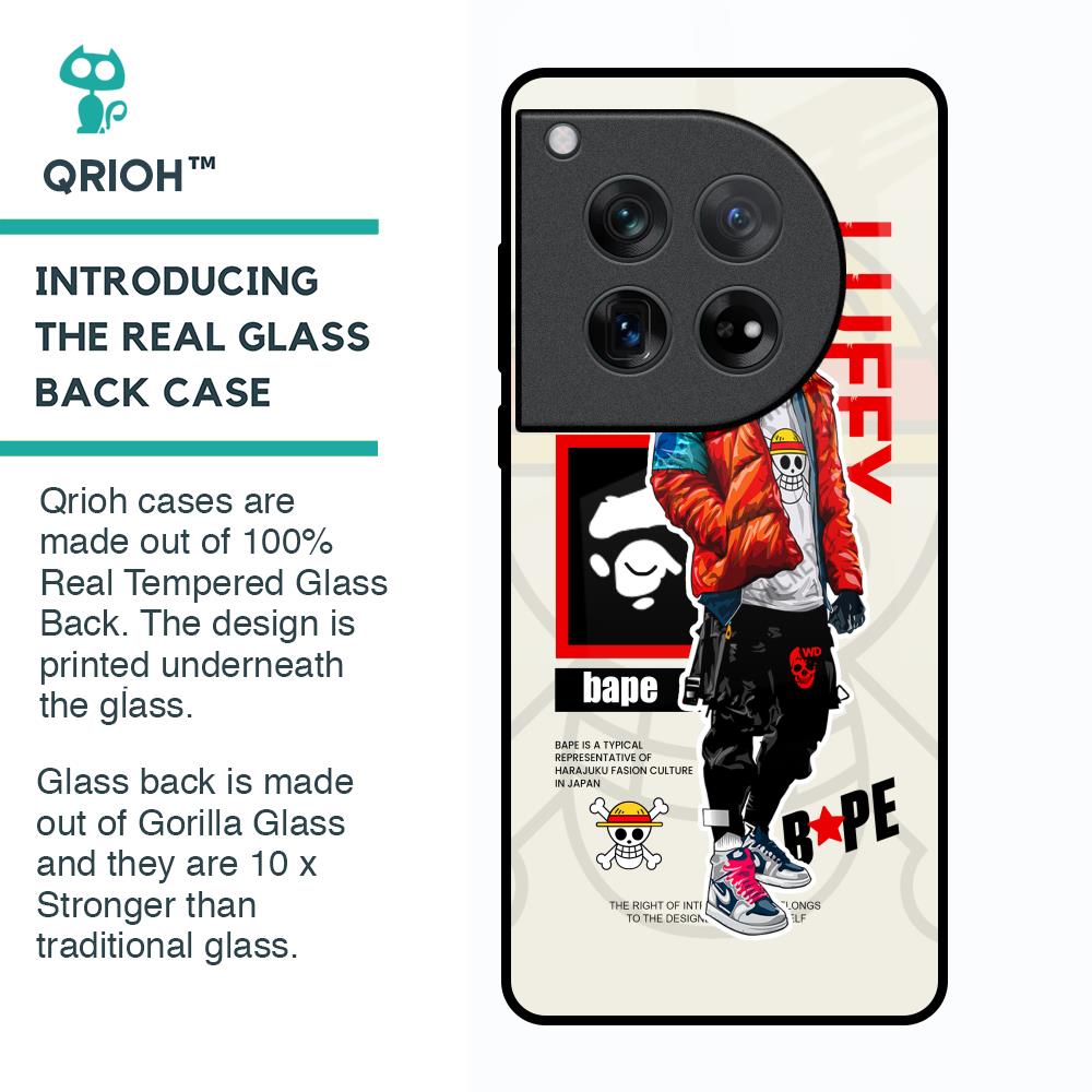 Bape Luffy Glass Case for Oneplus 12