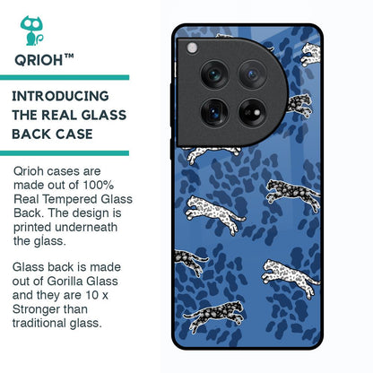Blue Cheetah Glass Case for Oneplus 12