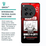 Luffy Wanted Glass Case for Oneplus 12