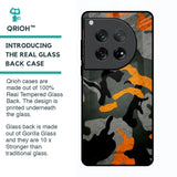 Camouflage Orange Glass Case For Oneplus 12