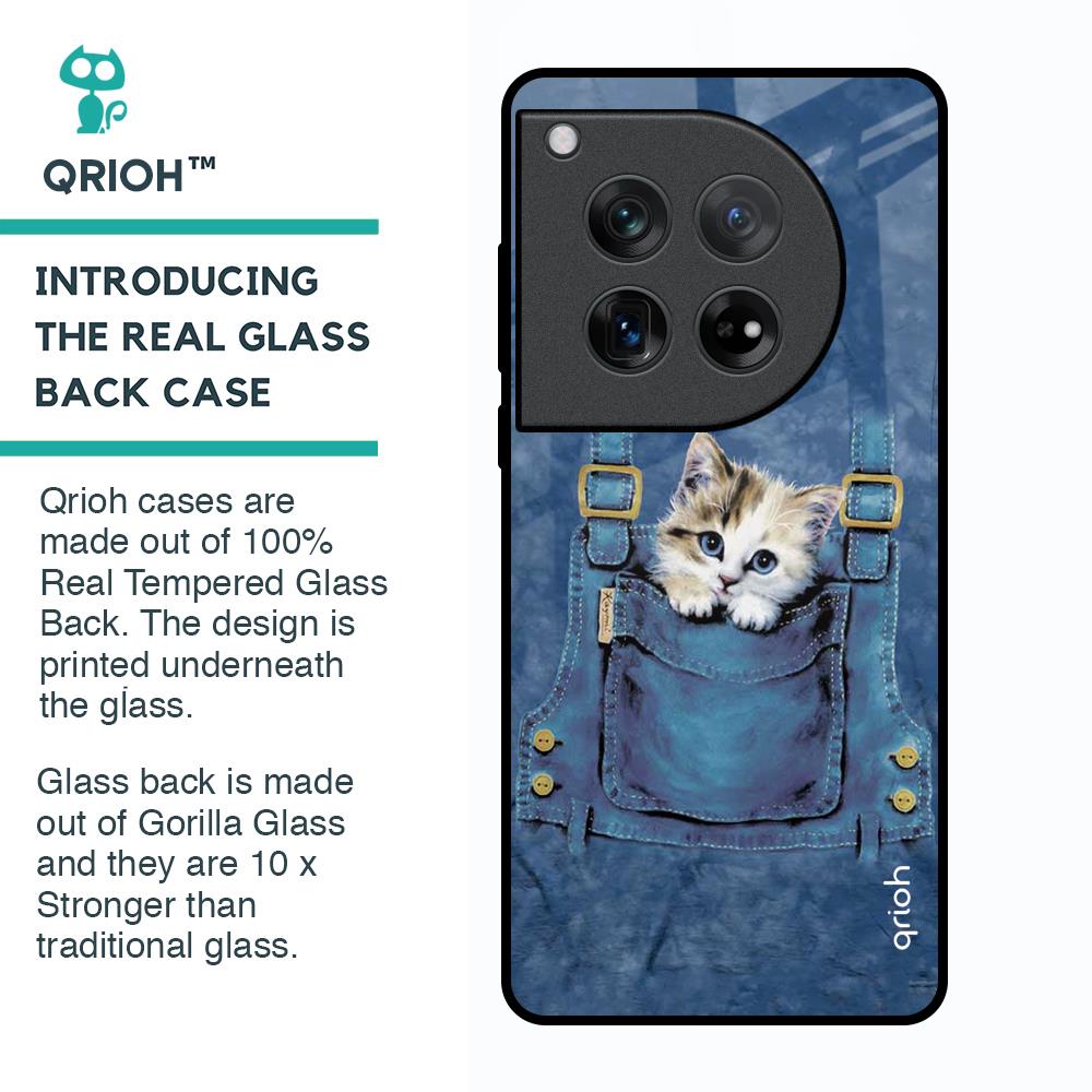 Kitty In Pocket Glass Case For Oneplus 12