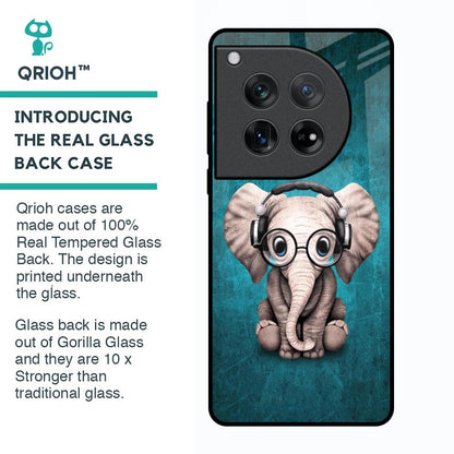 Adorable Baby Elephant Glass Case For Oneplus 12