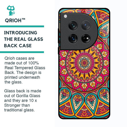 Elegant Mandala Glass Case for Oneplus 12