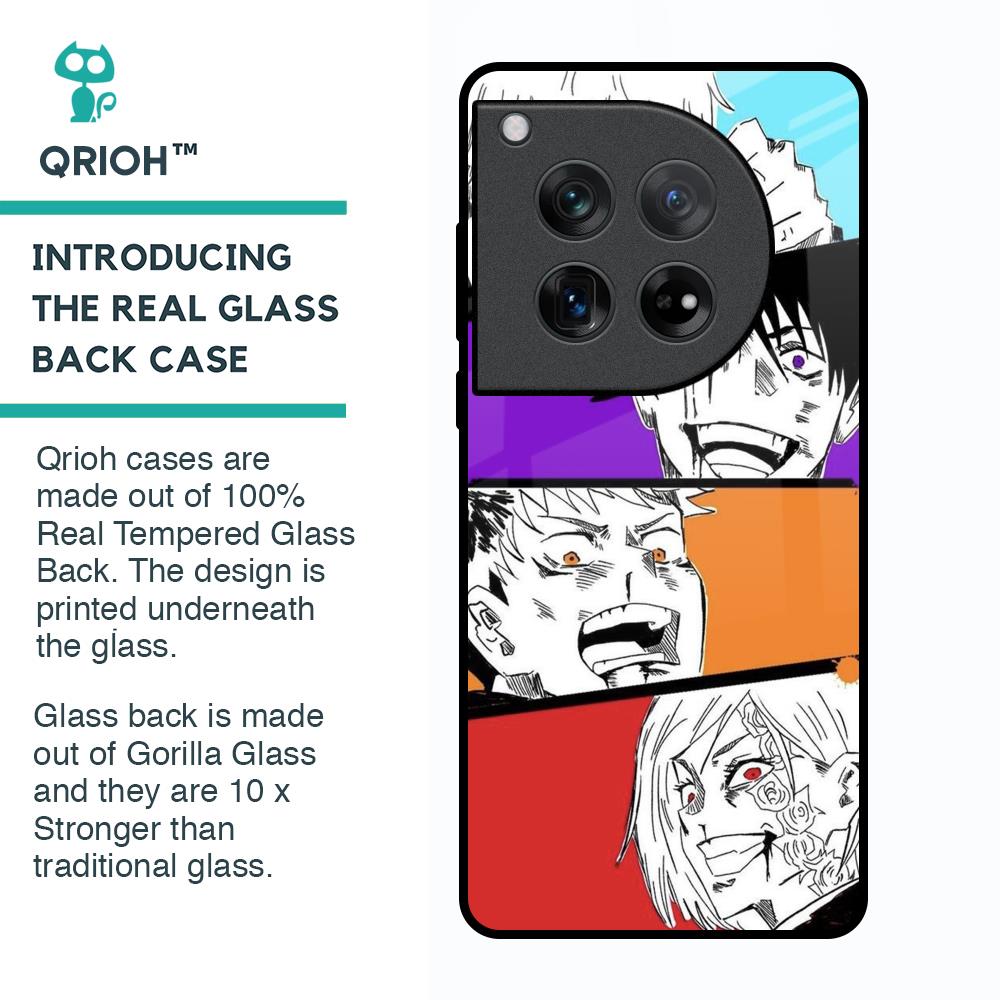 Anime Sketch Glass Case for Oneplus 12