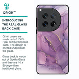 Purple Gold Marble Glass Case for Oneplus 12