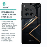 Sleek Golden & Navy Glass Case for Oneplus 12
