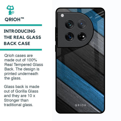 Multicolor Wooden Effect Glass Case for Oneplus 12
