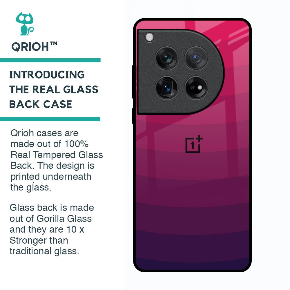 Wavy Pink Pattern Glass Case for Oneplus 12