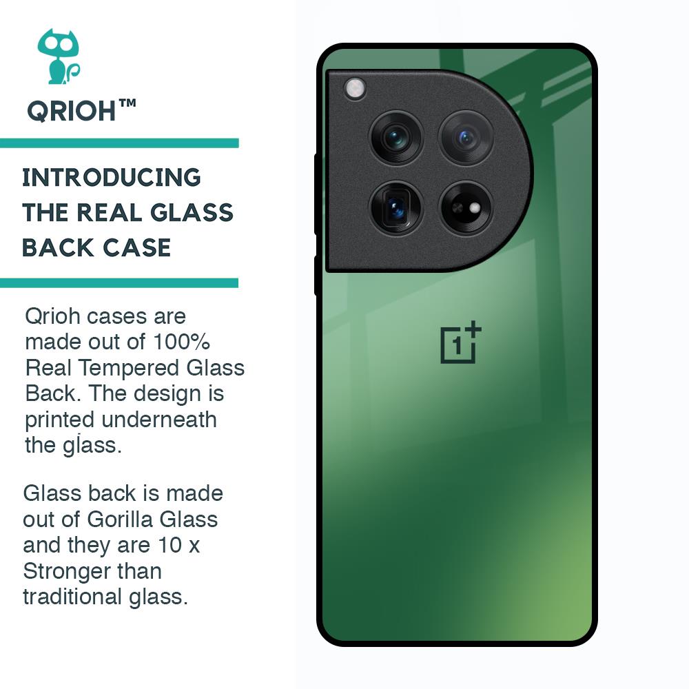 Green Grunge Texture Glass Case for Oneplus 12