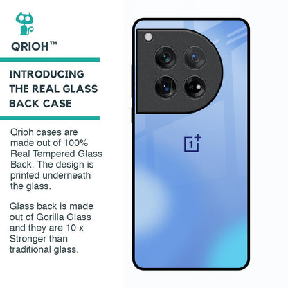 Vibrant Blue Texture Glass Case for Oneplus 12