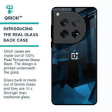 Polygonal Blue Box Glass Case For Oneplus 12