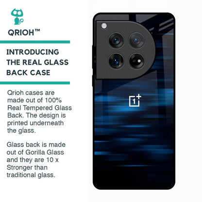 Blue Rough Abstract Glass Case for Oneplus 12