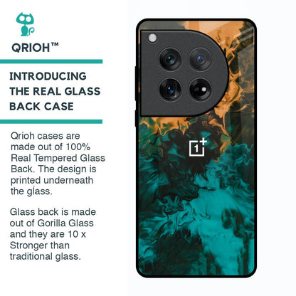 Watercolor Wave Glass Case for Oneplus 12