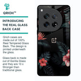 Tropical Art Flower Glass Case for Oneplus 12