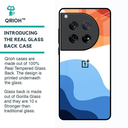 Wavy Color Pattern Glass Case for Oneplus 12