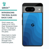 Blue Wave Abstract Glass Case for Google Pixel 8
