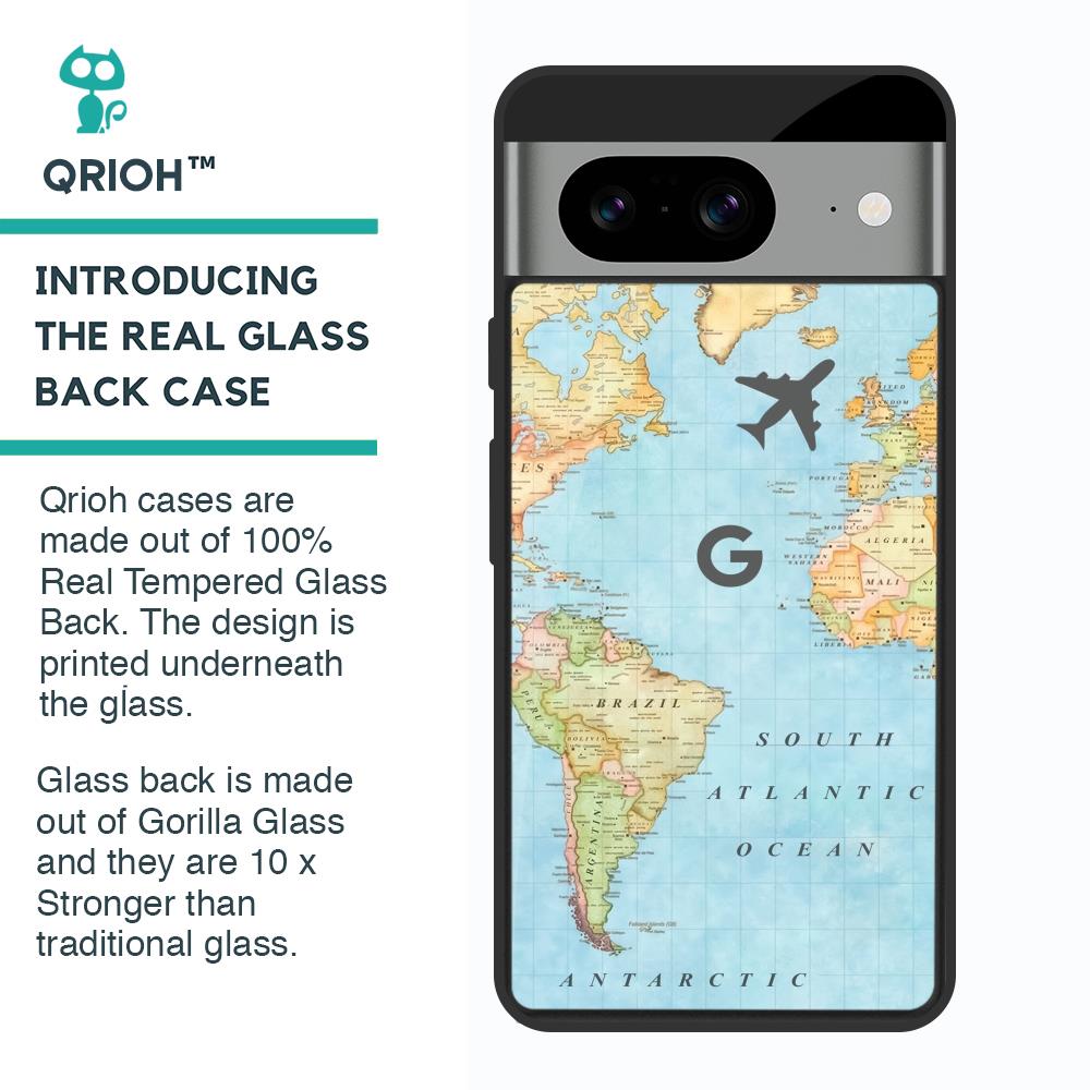 Fly Around The World Glass Case for Google Pixel 8