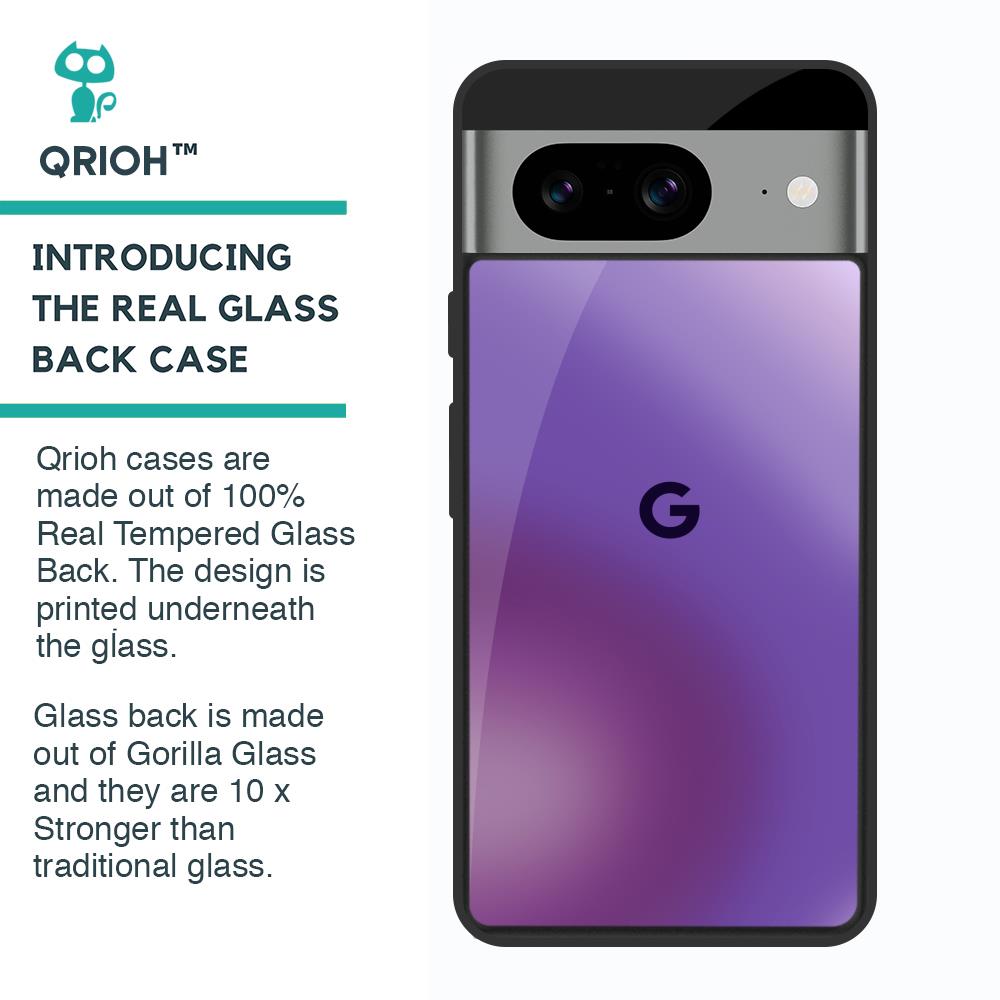 Ultraviolet Gradient Glass Case for Google Pixel 8