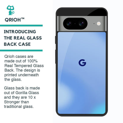 Vibrant Blue Texture Glass Case for Google Pixel 8