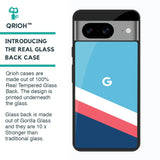 Pink & White Stripes Glass Case For Google Pixel 8