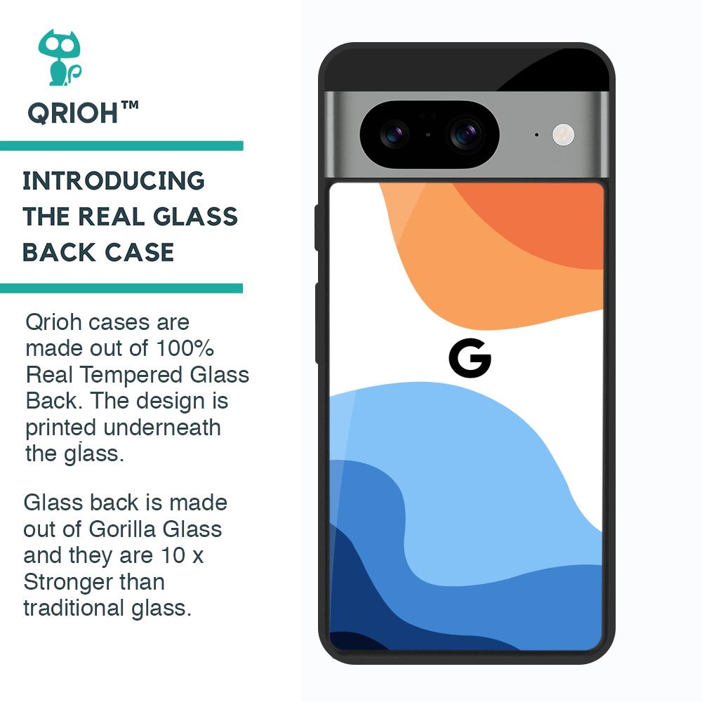 Wavy Color Pattern Glass Case for Google Pixel 8