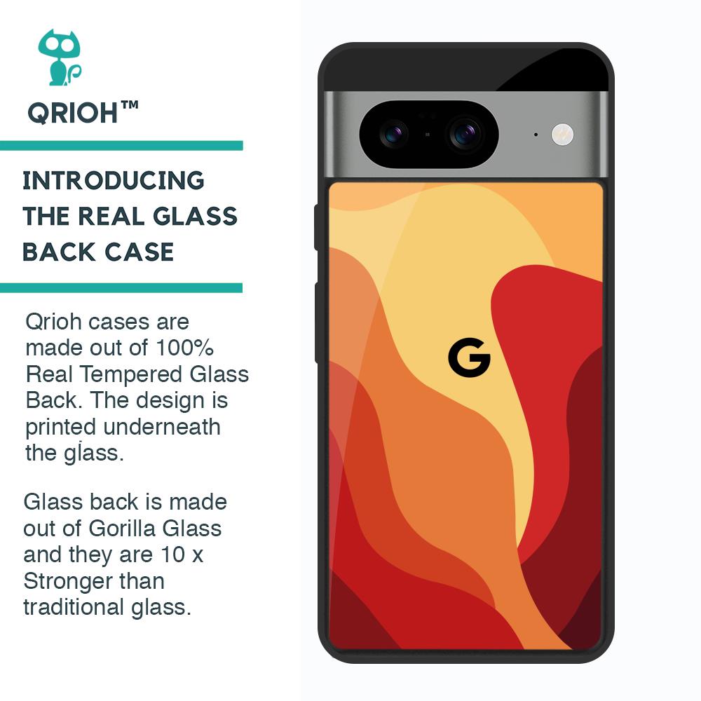 Magma Color Pattern Glass Case for Google Pixel 8