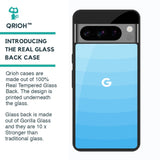 Wavy Blue Pattern Glass Case for Google Pixel 8 Pro