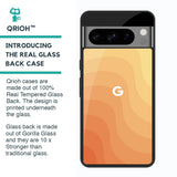 Orange Curve Pattern Glass Case for Google Pixel 8 Pro