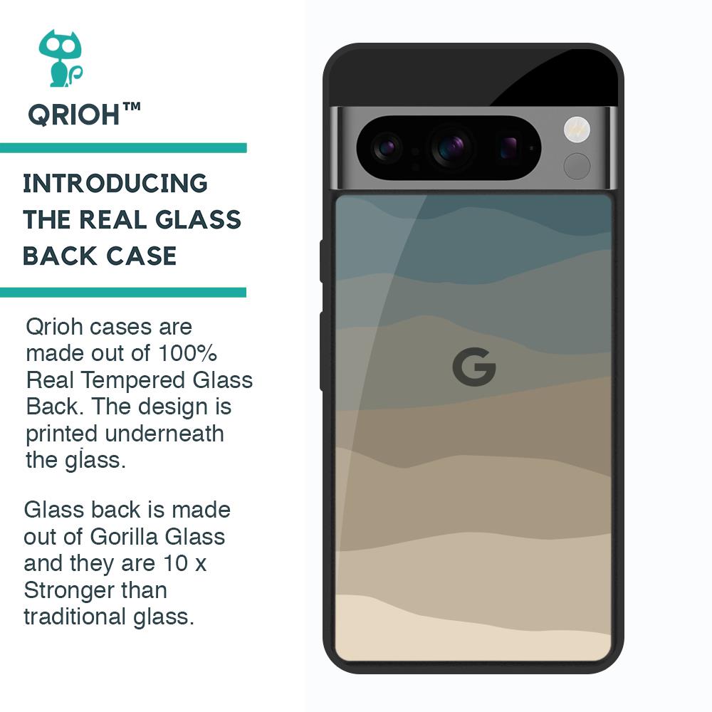 Abstract Mountain Pattern Glass Case for Google Pixel 8 Pro