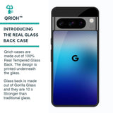 Blue Rhombus Pattern Glass Case for Google Pixel 8 Pro