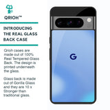Vibrant Blue Texture Glass Case for Google Pixel 8 Pro