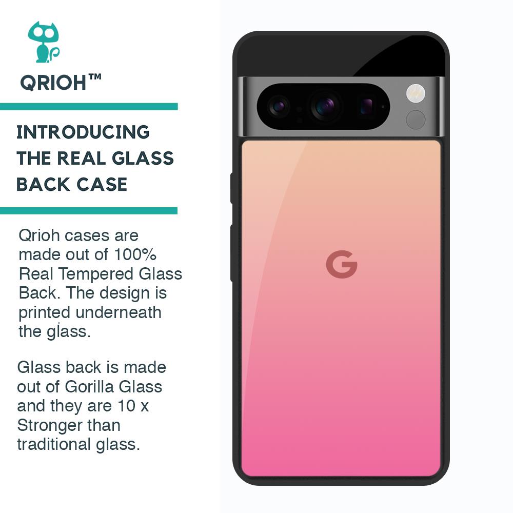 Pastel Pink Gradient Glass Case For Google Pixel 8 Pro