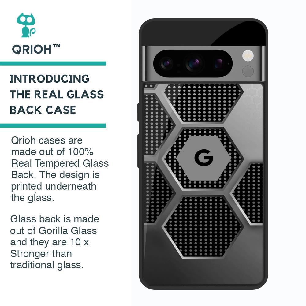 Hexagon Style Glass Case For Google Pixel 8 Pro