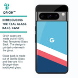 Pink & White Stripes Glass Case For Google Pixel 8 Pro