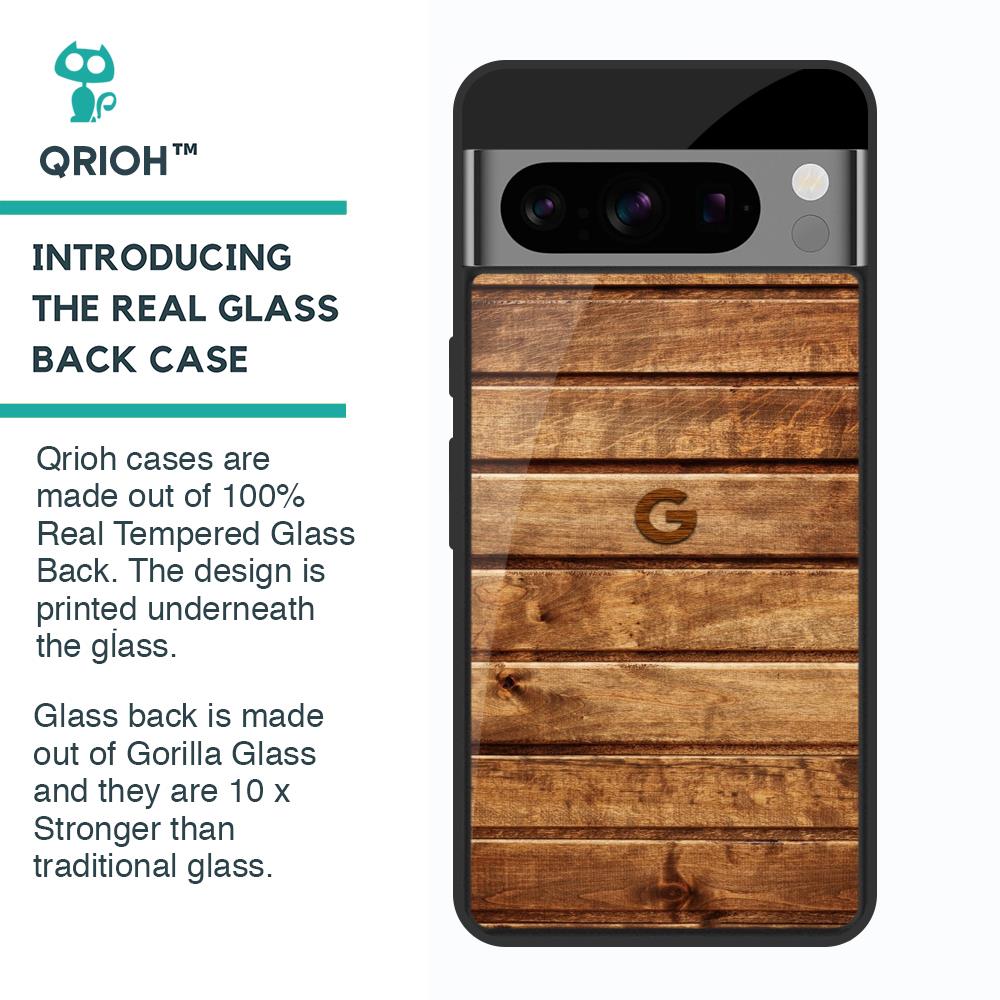 Wooden Planks Glass Case for Google Pixel 8 Pro