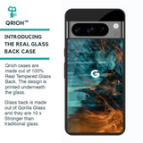 Golden Splash Glass Case for Google Pixel 8 Pro