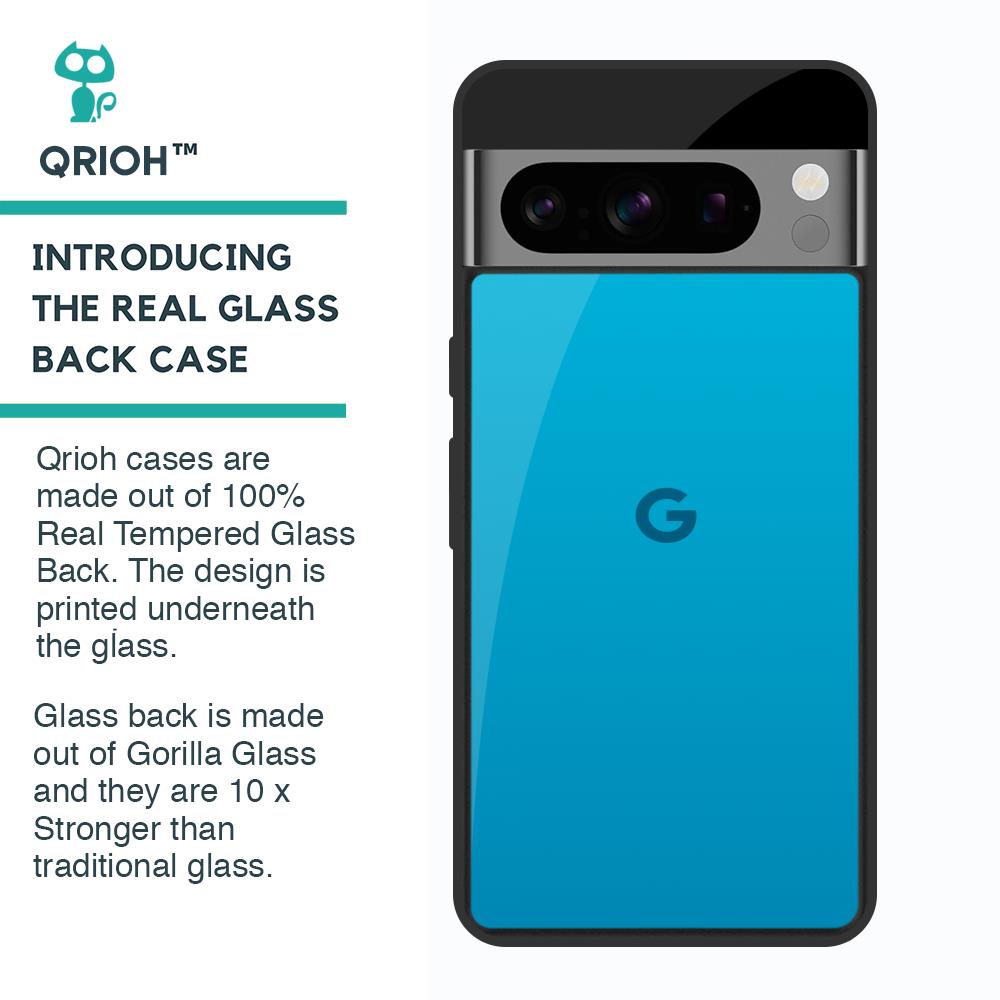 Blue Aqua Glass Case for Google Pixel 8 Pro