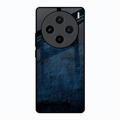 Dark Blue Grunge Vivo X100 5G Glass Back Cover Online